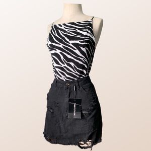 Vintage zebra print top